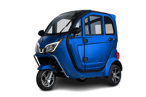 Y8 Kabinenroller - 2 kW, Blei-Gel-Akku, 25 o. 45 km/h, dunkelblaumetallic
