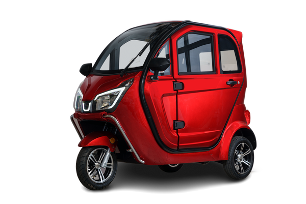 Y8 Kabinenroller - 2 kW, Blei-Gel-Akku, 25 o. 45 km/h, rotmetallic
