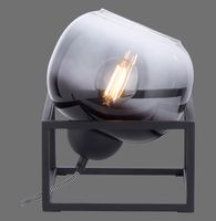 Tischleuchte ZEA, 1x E27/25,00 Watt max., Schnurschalter, Schwarz