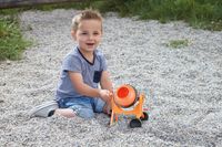 Betonmischer, orange, Braunkarton