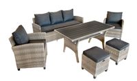 Ecklounge Dining-Lounge 6tlg. "Prato II" grau