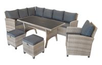 Ecklounge Dining-Lounge 6tlg. "Prato" grau