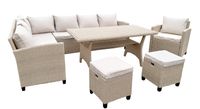 19tlg. Ecklounge Dining-Lounge "Prato" - Beige