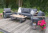 14tlg. Lounge "Arona" aus Aluminium - Anthrazit