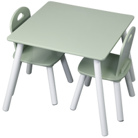 Kindertisch mit 2 Stühlen, mint - 3er Set