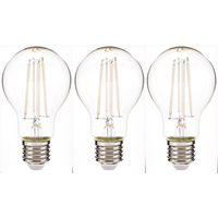 LED-White-Filament-Leuchtmittel-Set 3er -  Birne E27 7W/ 806 Lumen