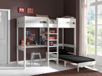 Hochbett Pino mit Schreibplatte und Sesselbett