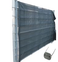 Tennissichtschutz Tennisnetz Bauzaun Gartenzaun ANTHRAZIT 1,0m x 25m