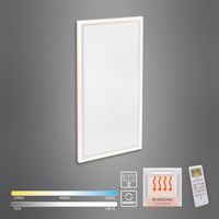JUST LIGHT.  LED Deckenpanel mit IR-Heizung 800W, 1xLED-Board/54W/2700-5000K, FB, dimmbar, Weiss