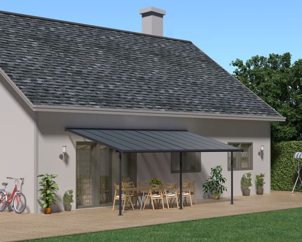 Terrassenüberdachung Capri  619x295cm Grau