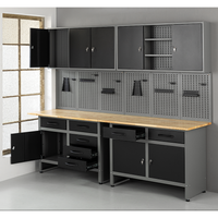Garagenschrank 6tlg. schwarz 240 cm