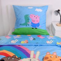 Peppa Pig Bettwäsche Größe 80x80 + 135x200 cm