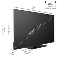 50UV3463DAW 50 Zoll Fernseher / VIDAA Smart TV (4K UHD, Dolby Vision HDR, Triple-Tuner)