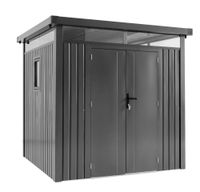 Metall-Gerätehaus "Anna" mit Doppeltür, ca. 230 x 230 x 222 cm – Anthrazit