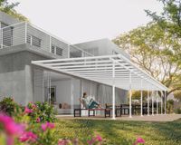 Terrassendach Feria 1212x380cm Weiss