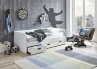 Funktionsbett Bianca 90/180 x 200 cm ausziehbar, 3 Schubladen, Ausf. Weiß Dekor