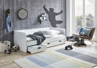 Funktionsbett Bianca 90/180 x 200 cm ausziehbar, 3 Schubladen, Ausf. Weiß Dekor