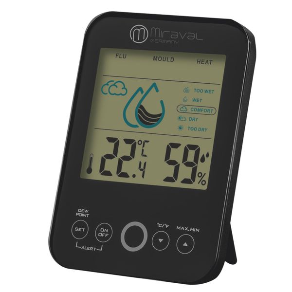 Raumklimastation Schimmelwarner 5 Stufen Lüftungsempfehlung Hygrometer Temperaturstation