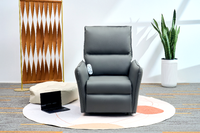 elektrischer Schaukel- und Massagesessel mit Heizfunktion, Beinanhebung & Airbag grau