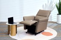 Elektrischer Schaukel- und Massagesessel mit Heizfunktion, Beinanhebung & Airbag braun