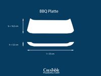 NATURE LIGHTBLUE BBQ Platte 33x165cm 2-tlg