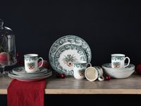Weihnachten grün Geschirr-Set