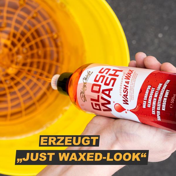 GLOSSWASH Kirsche - WASH &amp; WAX Mildes Autoshampoo 500ml