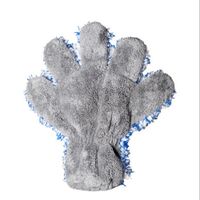FIVE FINGER FLEECY - Mikrofaser Waschhandschuh grau