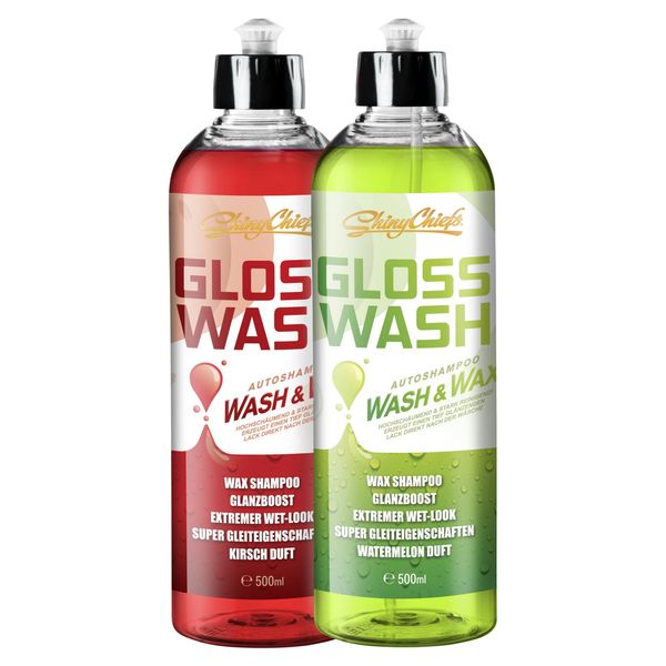 2er Pack GLOSSWASH SHAMPOO KIT - WASH &amp; WAX (2x500ml)