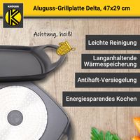 Aluguss Grillplatte DELTA, 47 x 29 cm