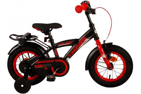 Thombike Kinderfahrrad - Jungen - 12 Zoll - Schwarz Rot