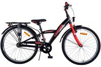 Thombike Kinderfahrrad - Jungen - 24 Zoll - Schwarz Rot - 3 Gänge