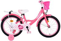 Ashley Kinderfahrrad - Mädchen - 18 Zoll - Pink/Rot - Zweihandbremsen