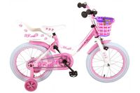 Rose Kinderfahrrad - Mädchen - 16 Zoll - Pink/Weiß - 95% zusammengebaut