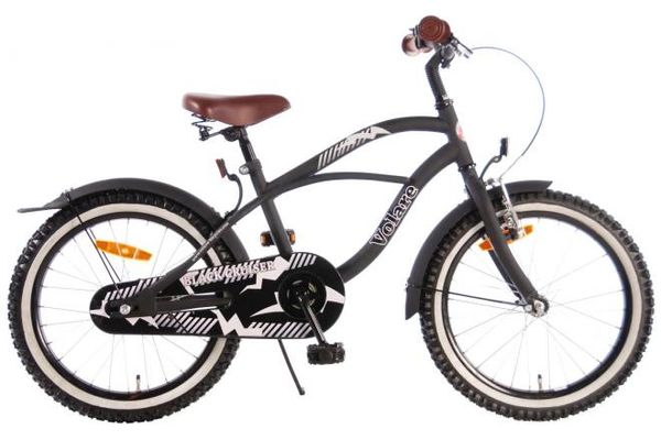 Black Cruiser Kinderfahrrad - Jungen - 18 Zoll - Schwarz - 95% zusammengebaut