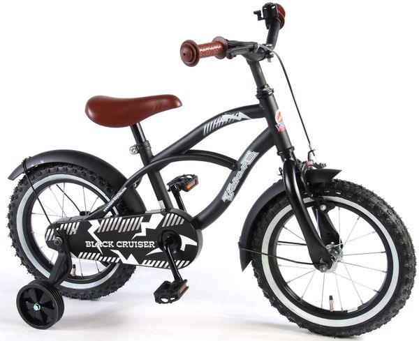 Black Cruiser Kinderfahrrad - Jungen - 14 Zoll - Schwarz - 95% zusammengebaut