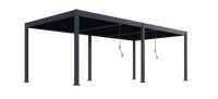 Pergola Lamellen-Pavillon "Oasis" 360 x 720 cm, Aluminium, anthrazit