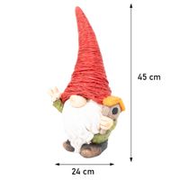Wichtel mit Vogelhaus aus Magnesia 42,5 cm hoch