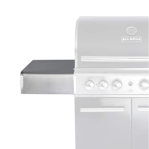 TOP-LINE Chef Gasgrill - Linke Ablagefläche, Edelstahl, abklappbar, 54cm x 34 x 14 cm