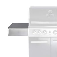 TOP-LINE Chef Gasgrill - Linke Ablagefläche, Edelstahl, abklappbar, 54cm x 34 x 14 cm