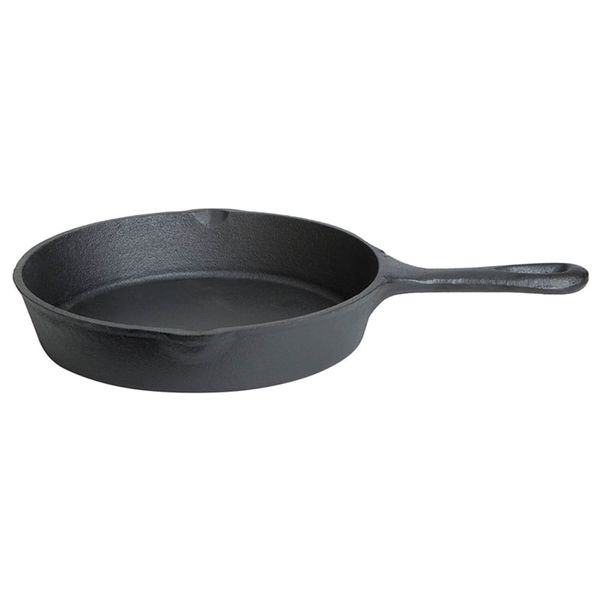 Gusseisen-Pfanne mit Stiel, rund, schwarz, 20 cm, 1,0 l