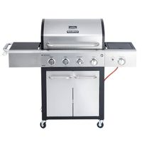FESTIVAL Edelstahl-schwarz Gasgrill 15,5 kW 4-flammig