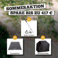 Modularer Edelstahl-Gasgrill mit 3 Brennern und Seitenkocher
