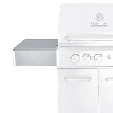 ALLROUNDER Modular Gasgrill - Linke Ablagefläche, Edelstahl, abklappbar, 54cm x 34 x 14cm