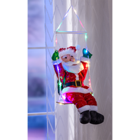 XL-LED-Weihnachtsmann "Auf Schaukel"