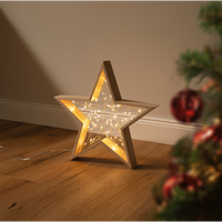 LED-Weihnachts-Dekoration "LED Holzstern"