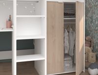 Hochbett, Tom - mit integriertem Schreibtisch und Kleiderschrank