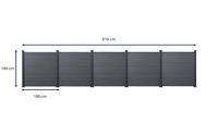 WPC-Sichtschutzzaun CORTADO - 5x Element + 6x Pfosten - Schwarz