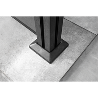 WPC-Sichtschutzzaun CORTADO - 5x Element + 6x Pfosten mit 3 Luftöffnungen - Schwarz