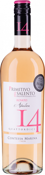 Primitivo Salento IGT Rosato 14 Contessa Marina Italien  trocken - 6er Karton